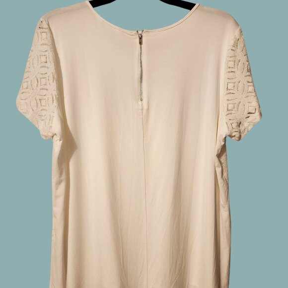 Market & Spruce top - White with a crochet front. Stitch Fix! - Picture 3 of 5